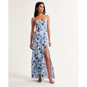 Abercrombie & Fitch Blue Camille Floral Maxi Dress